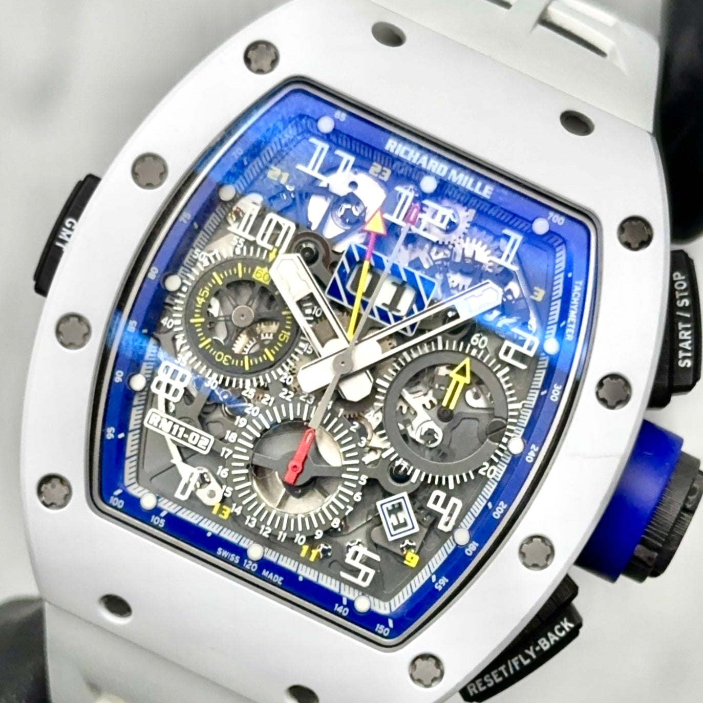 ぺがぺがさん専用リシャールミル RM1103M ダークブルー　イエローS　まとめ リシャール・ミル クロノグラフ 日本限定30本 ジャパンブルー RM11-03